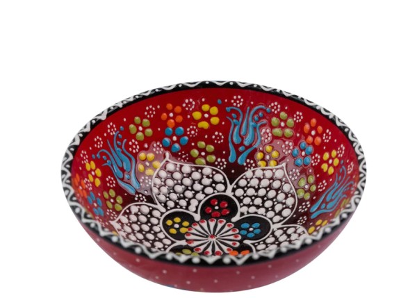 Keramikschale rot, 15 cm