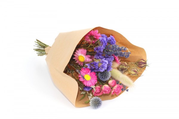 Trockenblumen-Bouquet 'Pink Wild Flowers', klein