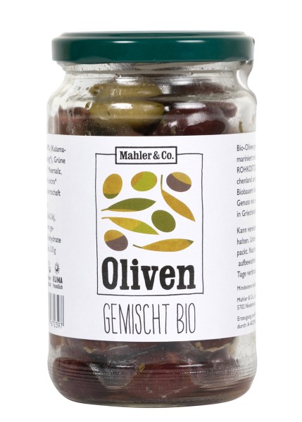 Bio Oliven gemischt ohne Stein