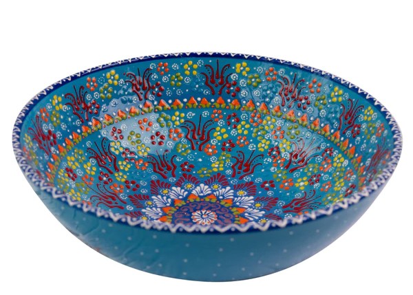 Keramikschale hellblau, 30 cm