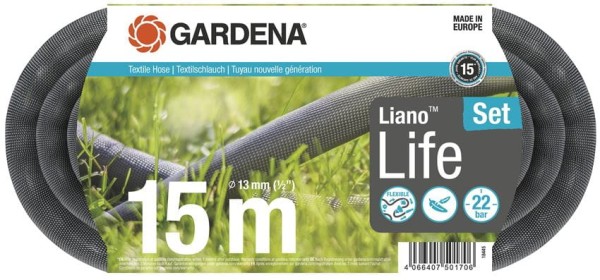 Gardena Textilschlauch Liano™ Life 15 m Set