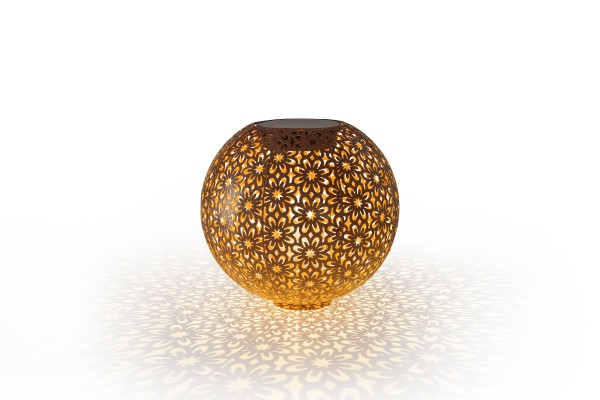 Solar Antic Ball 'Flower', terracotta