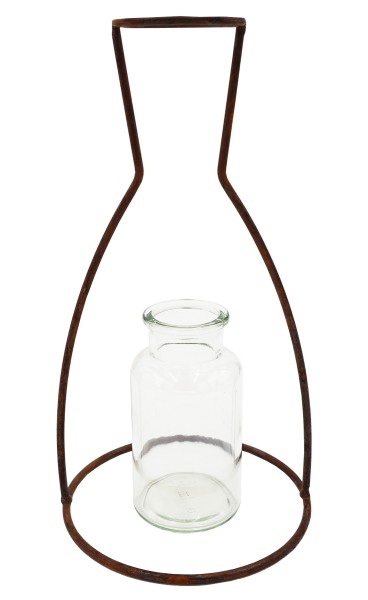Vase 'Hubert' mit Glaseinsatz