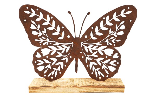 Schmetterling 'Cori' auf Holzfuss gross