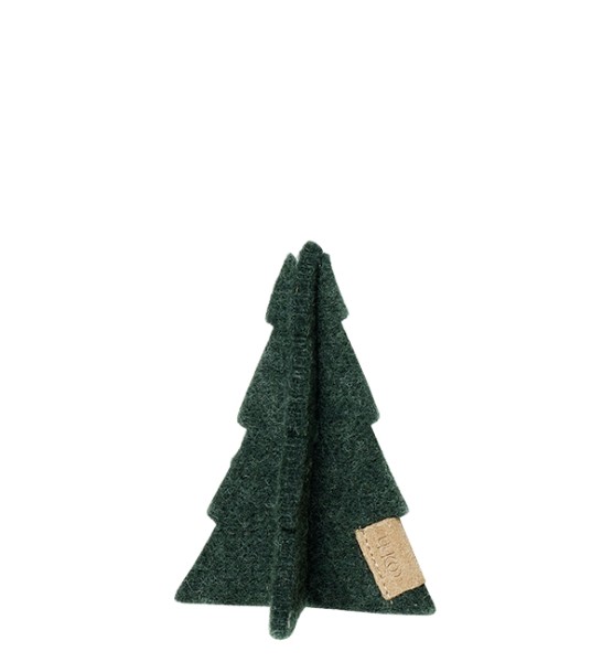 Weihnachtsbaum aus Zero Waste Wolle grün
