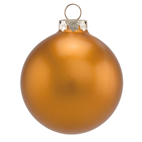 Thüringer Glasdesign Weihnachtskugel bronzegold