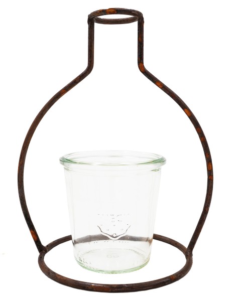 Vase 'Petra' mit Glaseinsatz