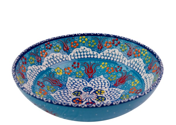 Keramikschale hellblau, 25 cm