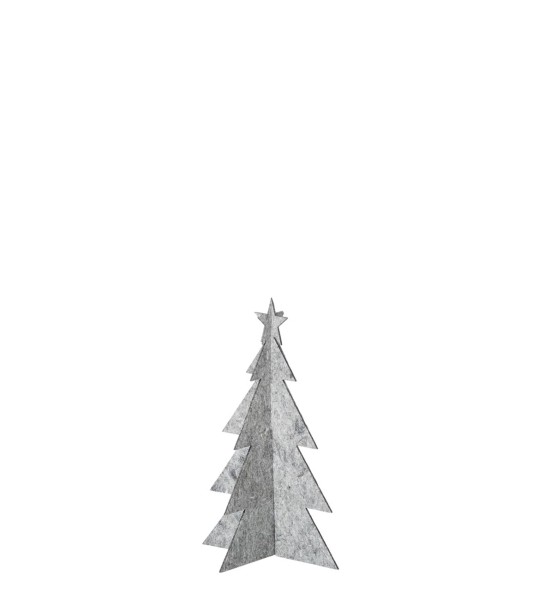 Weihnachtsbaum aus Öko Filz grau
