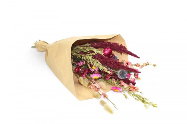 Trockenblumen-Bouquet 'Pink Wild Flowers', gross