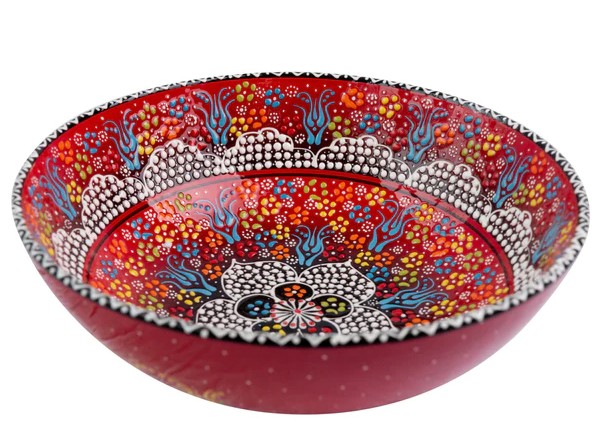 Keramikschale rot, 30 cm