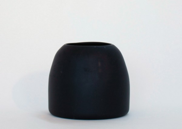 Vase Cupola Glas medium schwarz